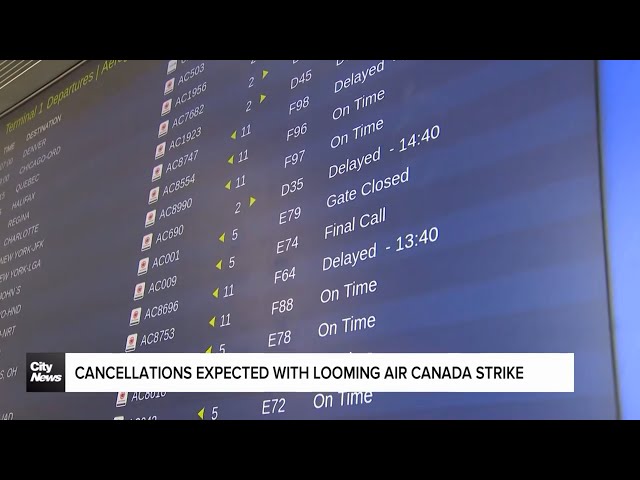 ⁣Cancellations expected with Air Canada strike threat looming