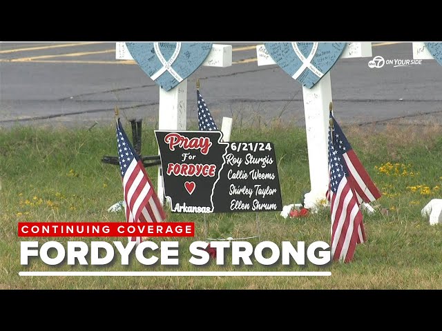 ⁣'Fordyce strong' becomes rallying cry as town recovers from mass shooting