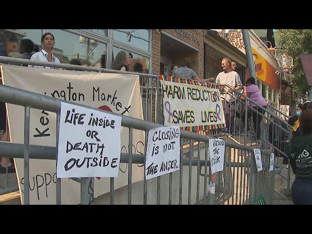 ⁣Anger over pending shutdown of overdose prevention site in Toronto's Kensington Market