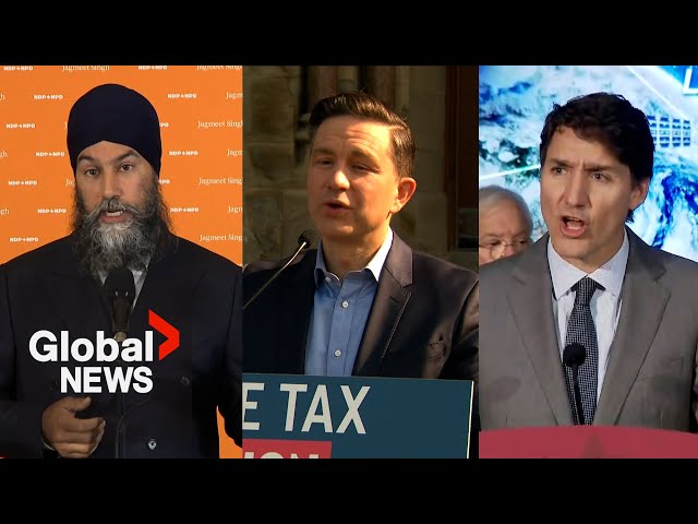 ⁣Trudeau accuses Singh of “caving” on carbon pricing to Conservatives