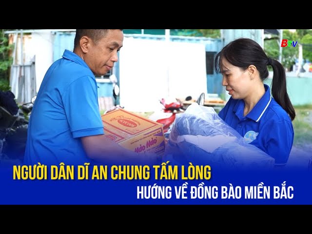 ⁣Người dân Dĩ An chung tấm lòng hướng về đồng bào miền Bắc