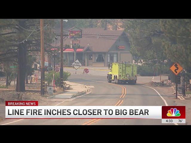 ⁣Line Fire creeps up on Big Bear community