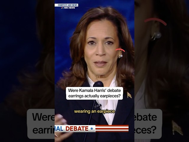 ⁣Were Kamala Harris’s debate earrings actually earpieces?