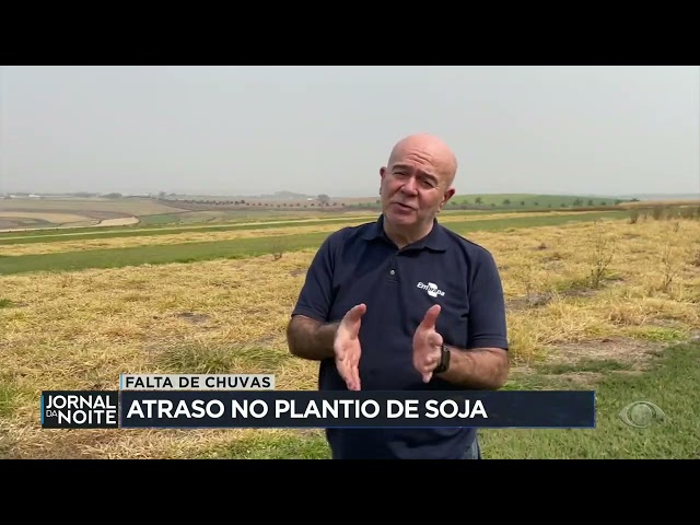 ⁣Estiagem atrasa produção de soja