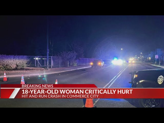 ⁣Woman critically hurt in Commerce City hit-and-run