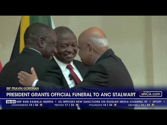 ⁣Special official funeral for Pravin Gordhan