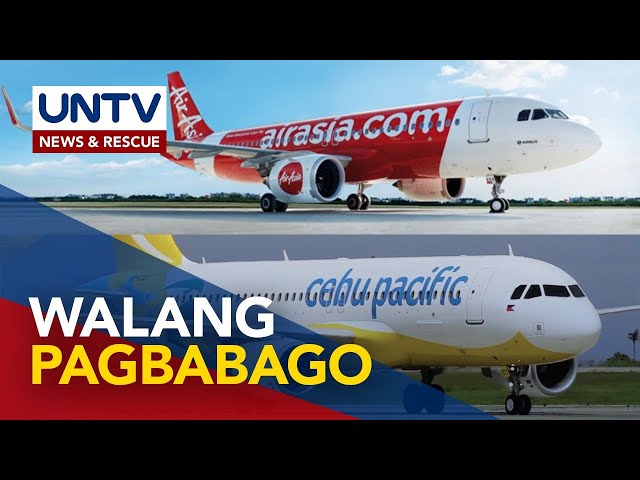 ⁣Flights ng Cebu Pac at Air Asia sa NAIA, mananatili pa rin sa kanilang dating terminal