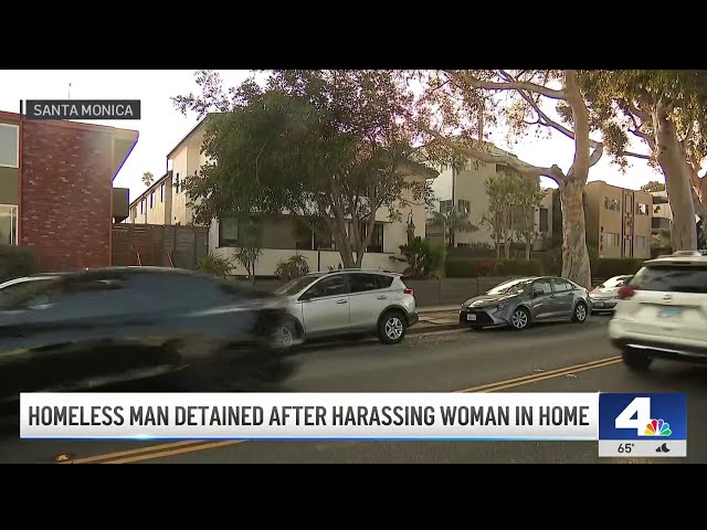 ⁣Homeless man detained after harassing woman sleeping in Santa Monica home