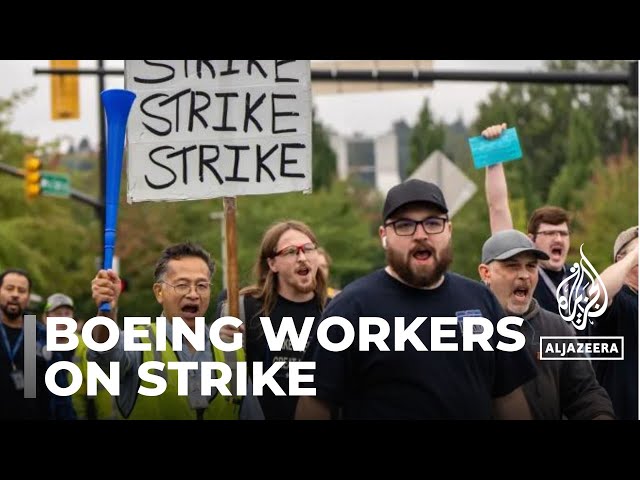 ⁣Boeing workers go on strike in fresh blow to troubled aircraft giant