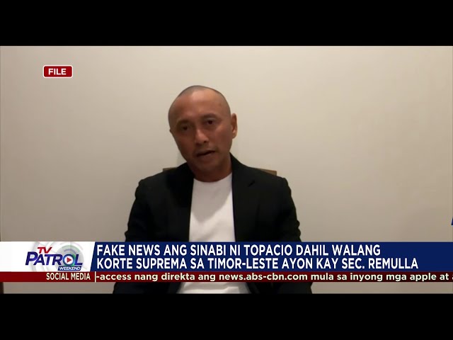 ⁣Teves hindi maiuuwi sa Pilipinas, ayon sa abogado