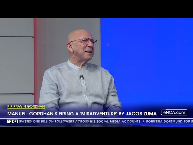 ⁣Manuel: Gordhan's firing a 'misadventure' by Jacob Zuma