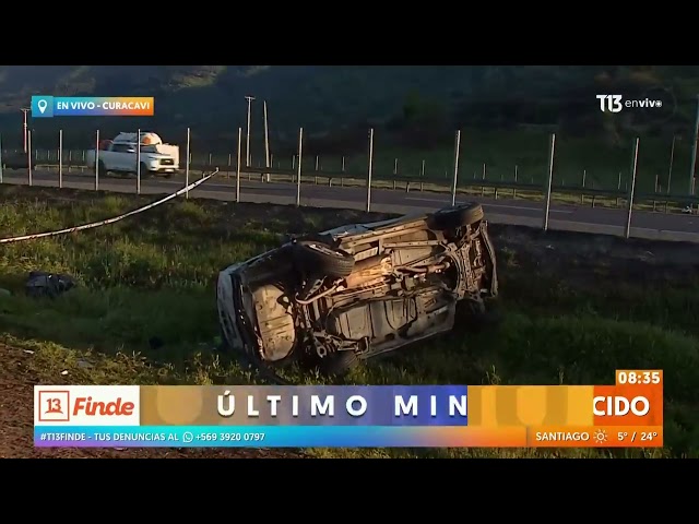 Auto volcado en Ruta 68 deja un fallecido