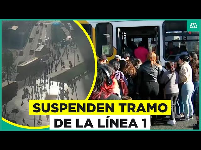 Por persona en la vía: Suspenden tramo de Línea 1 del Metro de Santiago