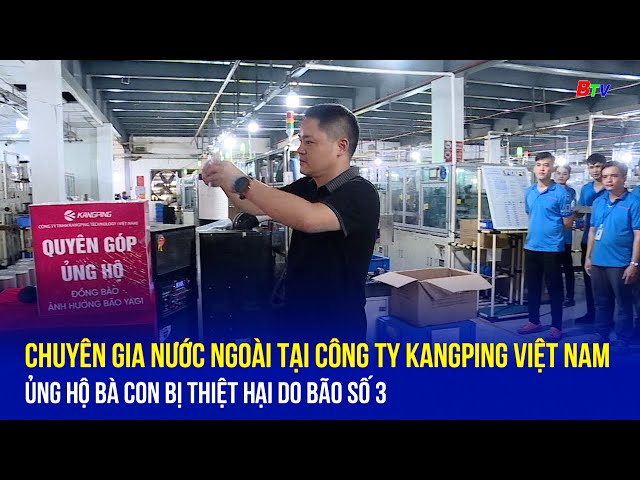 ⁣Chuyên gia nước ngoài tại công ty Kangping Việt Nam ủng hộ bà con bị thiệt hại do bão số 3