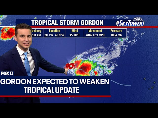 ⁣Tropical Storm Gordon expected to weaken