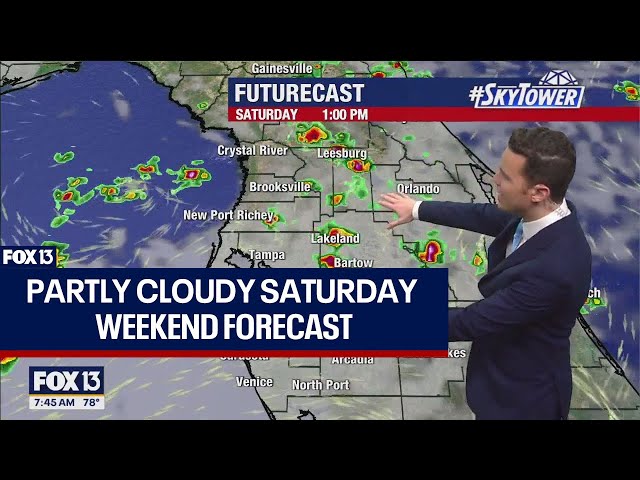 ⁣Tampa weather: Partly cloudy Saturday