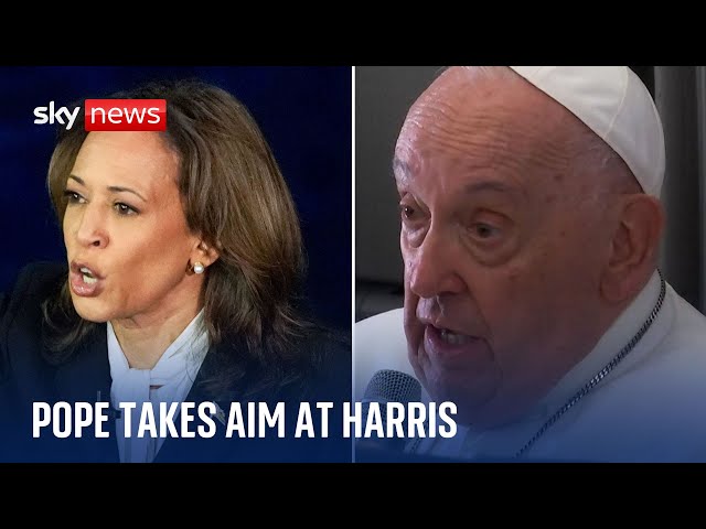 ⁣Pope likens Kamala Harris to 'one who kills children' while Trump is committing a 'gr