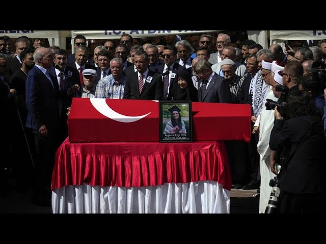 ⁣Funeral held for Turkish-American activist shot by Israeli soldier