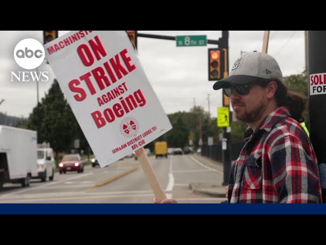 ⁣Boeing machinists go on strike for first time since 2008