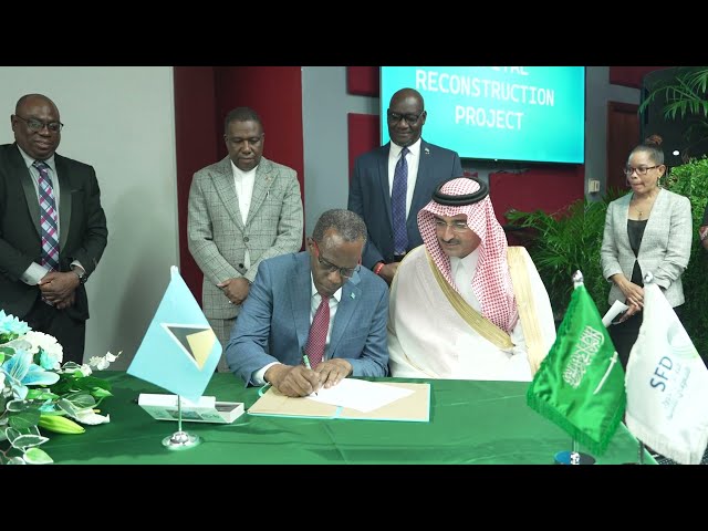 ⁣Saudi Fund and Saint Lucia Sign Contracts to Complete St. Jude Hospital Reconstruction