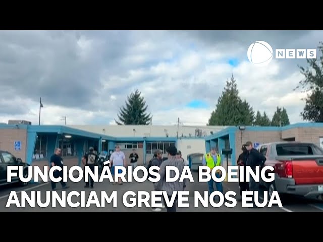 ⁣Funcionários da Boeing anunciam greve pela 1ª vez em 16 anos nos EUA