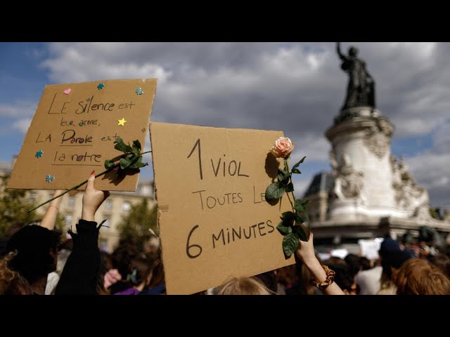 ⁣En France, plusieurs manifestations en soutien à Gisèle Pelicot et aux victimes de viol • FRANCE 24