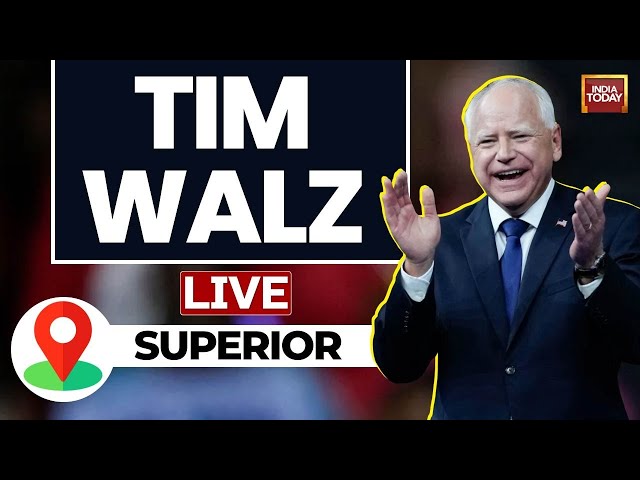 ⁣Tim Walz LIVE | Tim Walz Rally LIVE In Superior, Wisconsin | US Election LIVE | India Today LIVE