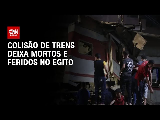 ⁣Colisão de trens deixa mortos e feridos no Egito | CNN Prime Time