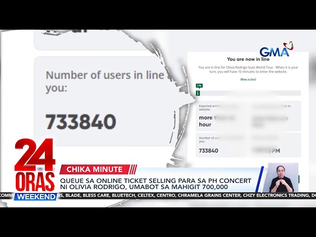 ⁣Queue sa online ticket selling para sa PH concert ni Olivia Rodrigo, umabot sa... | 24 Oras Weekend