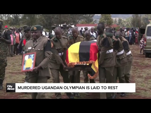 ⁣Funeral held for murdered Ugandan Olympian