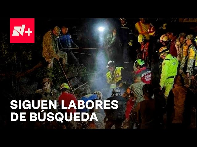 Continúan labores de búsqueda a marchas forzadas tras deslave en Jilotzingo - N+