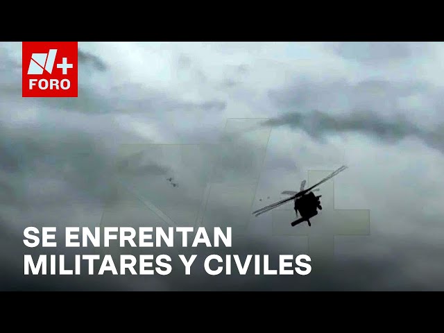 ⁣Enfrentamiento a balazos entre militares y civiles armados en Culiacán, Sinaloa - Las Noticias