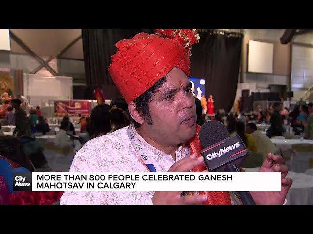 ⁣More than 800 people celebrated the Indian festival, Ganesh Mahotsav in Calgary