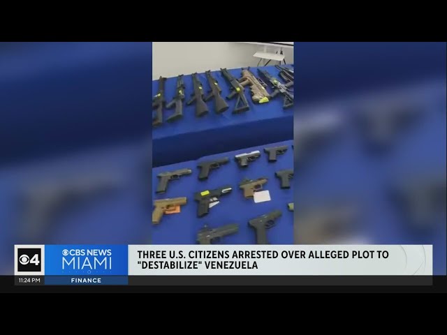 ⁣3 U.S. citizens arrested over alleged plot to "destabilize" Venezuela