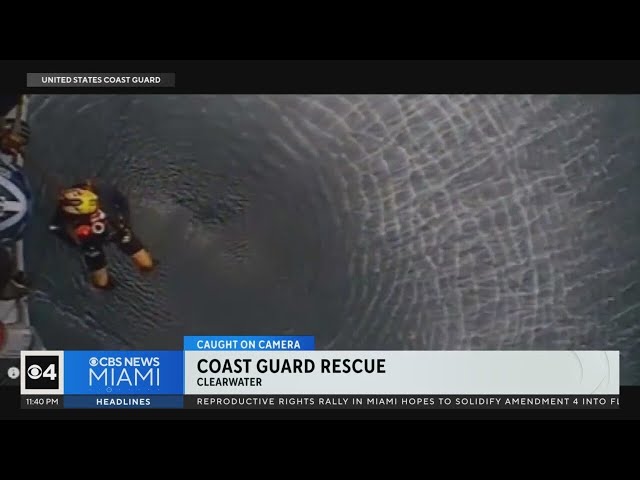 ⁣Caught on camera: Boater rescued off coast of Clearwater