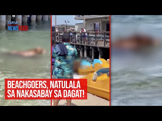 ⁣Beachgoers, natulala sa nakasabay sa dagat! | GMA Integrated Newsfeed