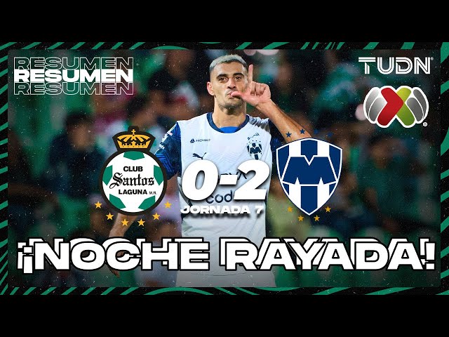 ⁣Resumen y goles | Santos 0-2 Monterrey Liga Mx -AP2024 - J7 | TUDN