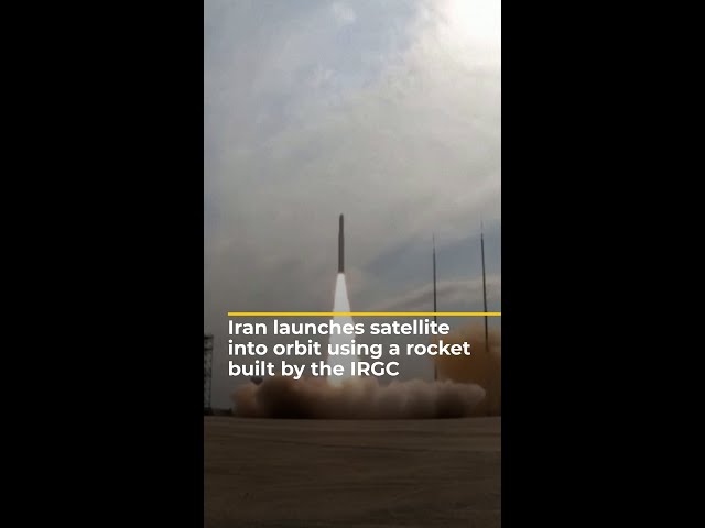 ⁣Iran launches satellite into orbit using a rocket built by the IRGC | AJ #shorts