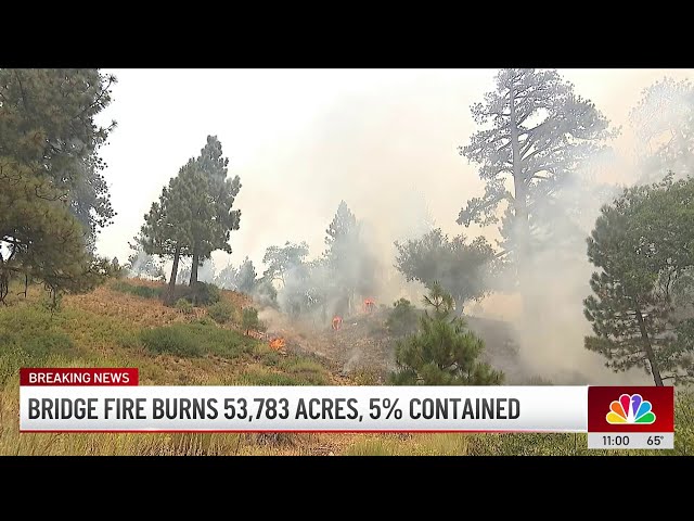 ⁣Fire crews optimistic on containment progress for Bridge Fire