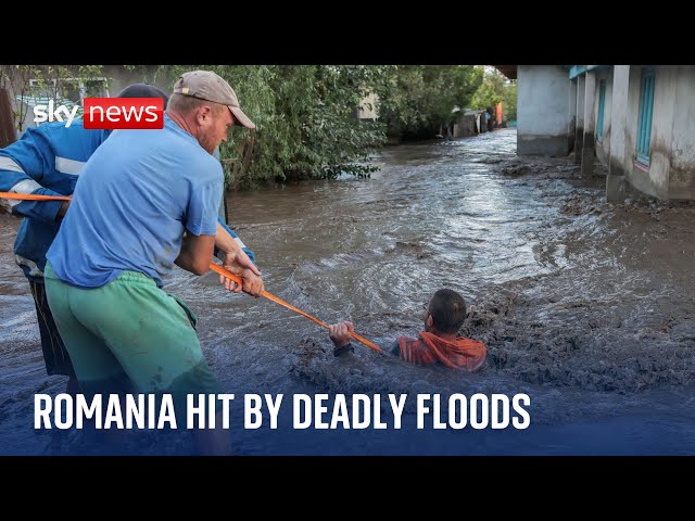 ⁣Romania floods: Several dead as eastern Europe struck by torrential rain and flooding