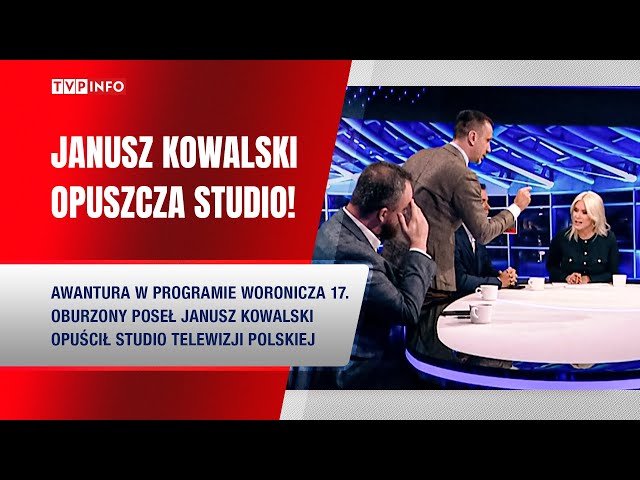 Janusz Kowalski opuszcza studio TVP! Awantura w programie Woronicza 17