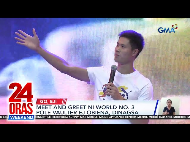 ⁣Meet and greet ni World no. 3 Pole Vaulter EJ Obiena, dinagsa | 24 Oras Weekend