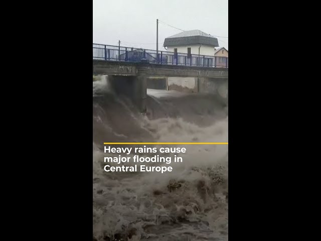 ⁣Heavy rains cause major flooding in Central Europe | AJ #shorts