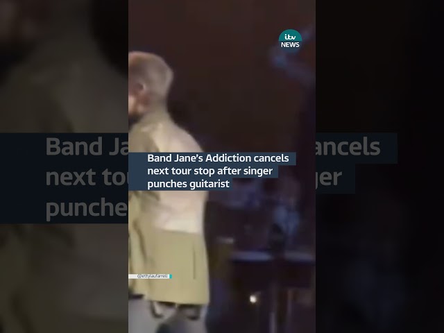 ⁣Band Jane’s Addiction cancels next tour stop after singer punches guitarist #itvnews