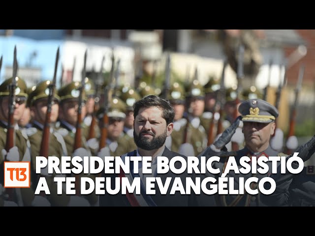 ⁣Presidente Boric llegó a Te Deum Evangélico