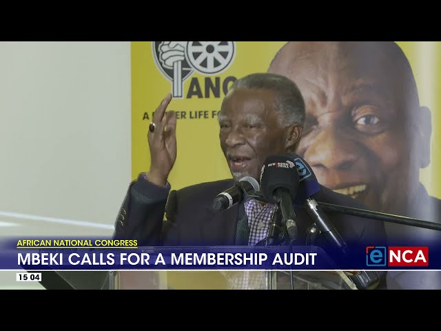 ⁣Thabo Mbeki calls for a ANC membership audit