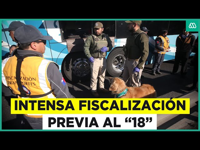 ⁣Plan "18 Seguro": Fuerte fiscalización de autos y buses previo a las Fiestas Patrias