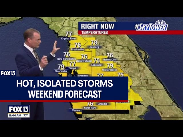 ⁣Tampa weather: Hot, isolated storms on Sunday