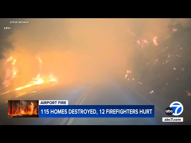 ⁣Airport Fire destroys 115 homes, burns more than 23,500 acres