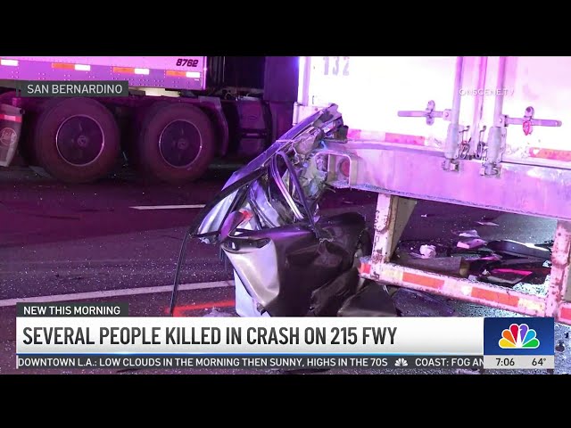 ⁣Multi-vehicle crash kills several people in San Bernardino